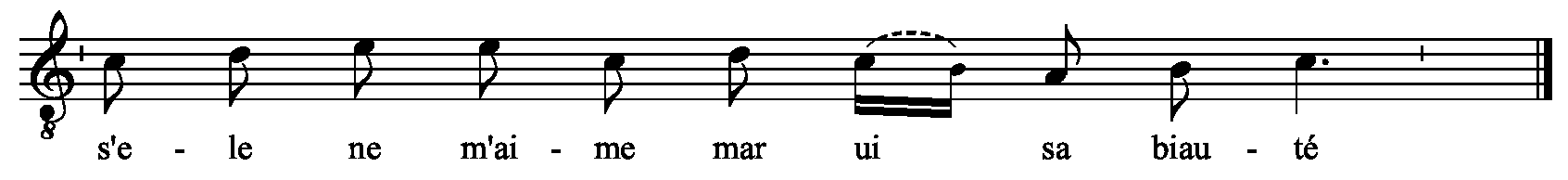 Refrain musical notation